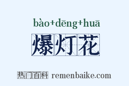 爆灯花是什么意思的图片